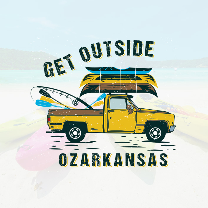Get Outside - Ozarkansas. Adventure and Outdoor Illustration