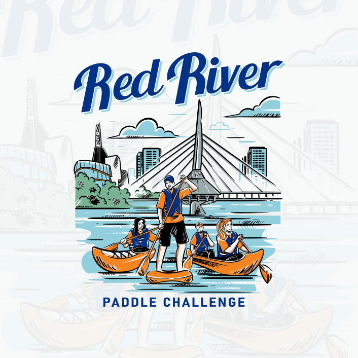 Red River Paddle, T-Shirt Design