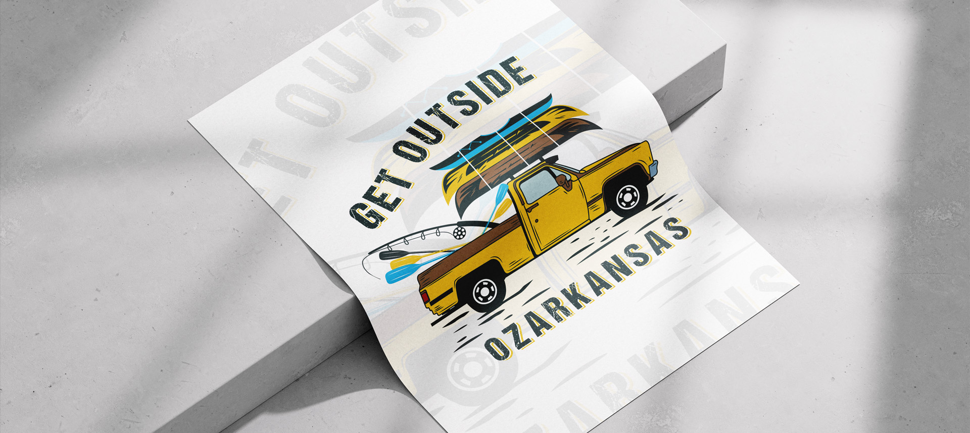 Project image of Get Outside - Ozarkansas. Adventure and Outdoor Illustration