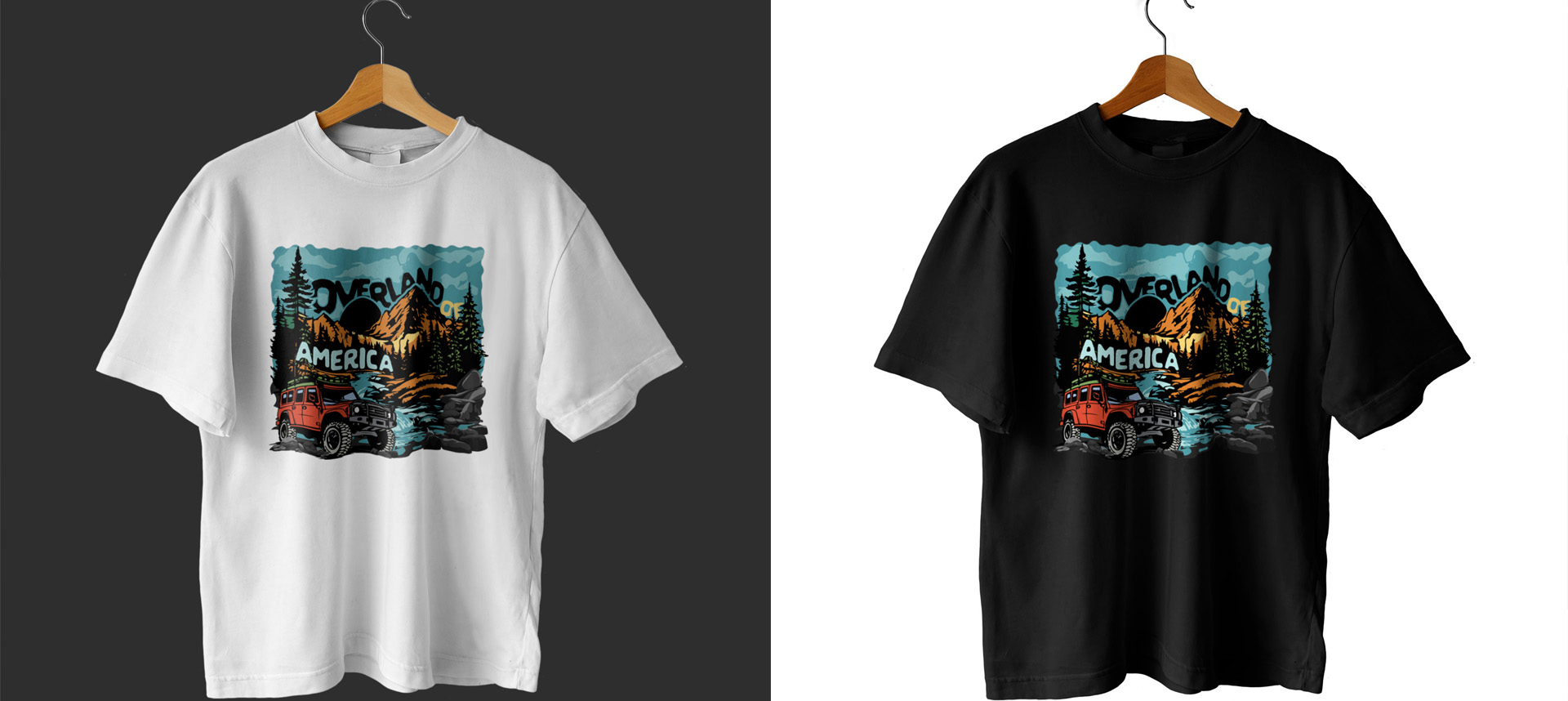 Project image of Overland of America. Adventure and Outdoors Illustration