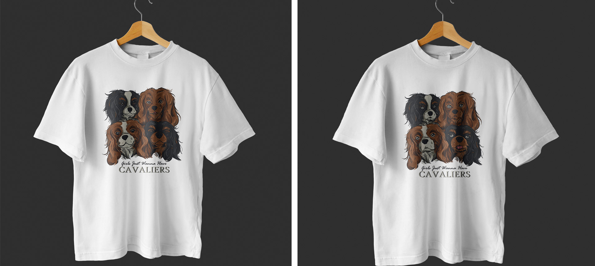 Project image of Girls Just Wanna Have Cavaliers T-Shirt Design