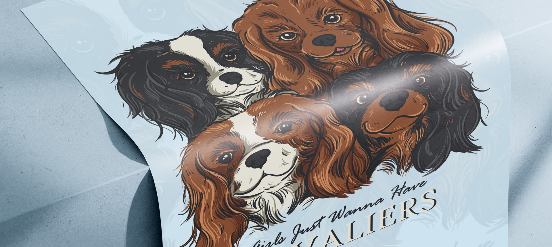 Project image of Girls Just Wanna Have Cavaliers T-Shirt Design